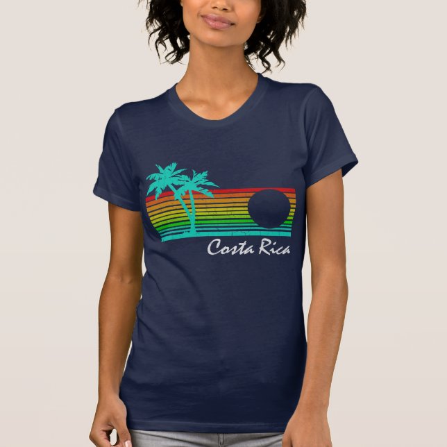 T-shirt Le Costa Rica vintage - conception affligée (Devant)