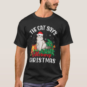 T-shirt Le Costume Birman Noel Présente Le Chat Dit Joyeu