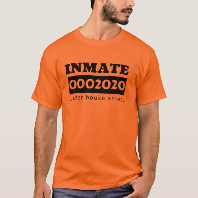 T-shirt le costume de prison d'Halloween 2020 pour prisonn (Devant)