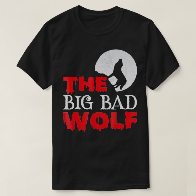 T-shirt Le costume d'Halloween Big Bad Wolf Funny Mignonne (Design devant)