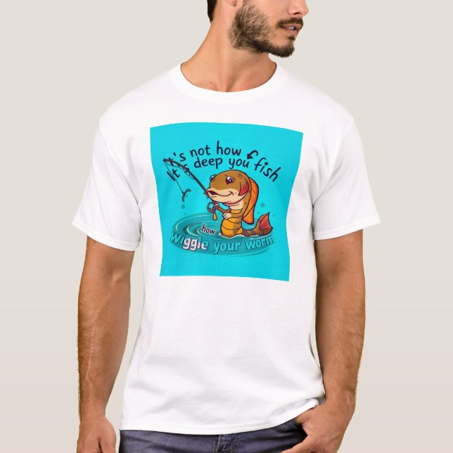 T-shirt  Le côté amusant de la pêche (Devant)