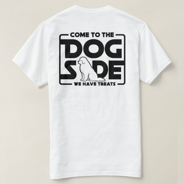 T-shirt Le côté chien (logo noir) (Design dos)