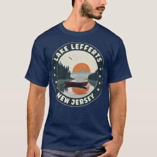 T-shirt Le coucher de soleil du lac Lefferts du New Jersey