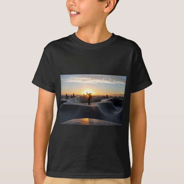 T-shirt Le coucher du soleil la Californie rêve le style (Devant)