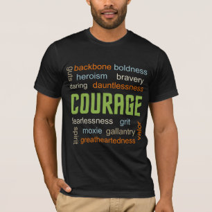 T-shirt Le COURAGE a inspiré la pièce en t de nuage de M