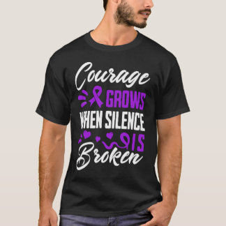T-shirt Le Courage Augmente Quand Le Silence Est Brisé