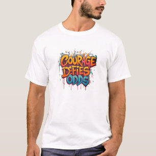 T-shirt Le Courage Défie Les Risques.