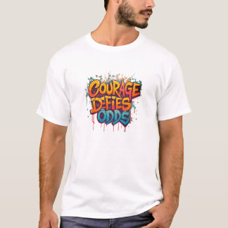 T-shirt Le Courage Défie Les Risques.