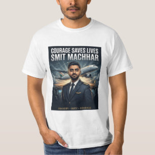 T-shirt Le courage sauve des vies – Capitaine Smit Machchh