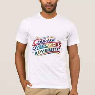 T-shirt Le courage surmonte l'adversité Inspirationnelle T