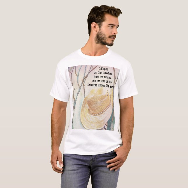 T-shirt Le cowboy de Dieu (Devant entier)
