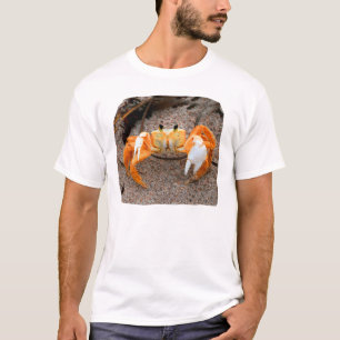 T-shirt Le crabe de violoneur sur la plage colorized