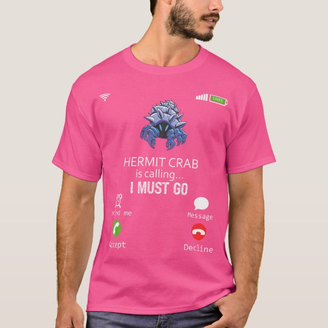 T-shirt Le Crabe Hermite Dit Que Je Dois Aller Amoureux de (Devant)