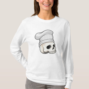 T-shirt Le crâne cuisiné avec le casquette chef