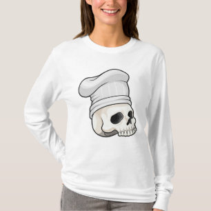 T-shirt Le crâne cuisiné avec le casquette chef