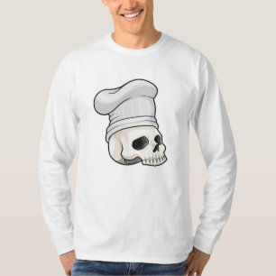 T-shirt Le crâne cuisiné avec le casquette chef