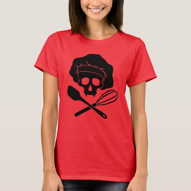 T-shirt Le crâne de Baker avec Toque (Devant)