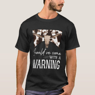 T-shirt Le Crâne De Vache Léopard Aurait Dû Venir Avec Un