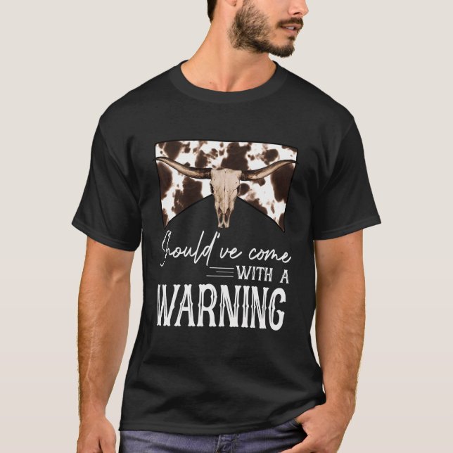 T-shirt Le Crâne De Vache Léopard Aurait Dû Venir Avec Un  (Devant)