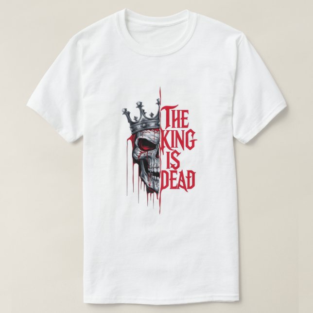 T-shirt Le crâne du roi est mort (Design devant)