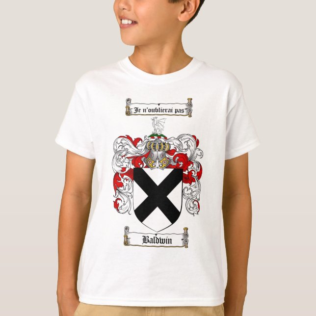 T-SHIRT LE CREST DE FAMILLE DE BALDWIN - MANTEAU DE (Devant)