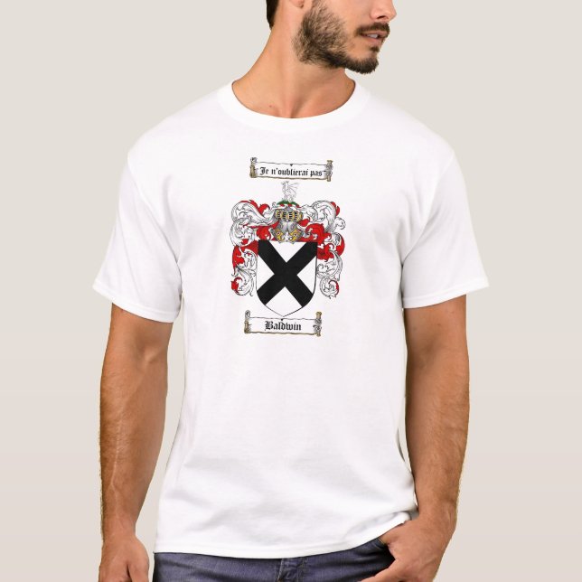T-SHIRT LE CREST DE FAMILLE DE BALDWIN - MANTEAU DE (Devant)