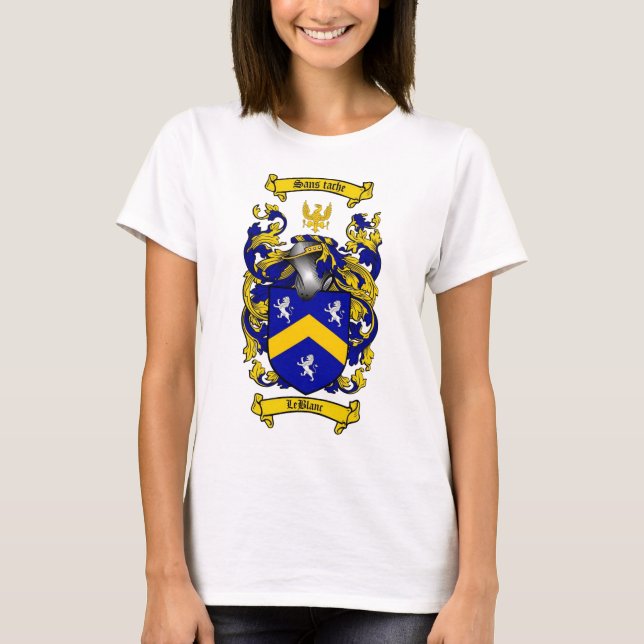 T-SHIRT LE CREST DE FAMILLE DE LEBLANC - MANTEAU DE (Devant)