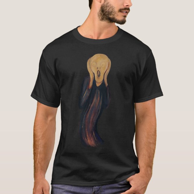 T-shirt le cri de munch redessiné (Devant)