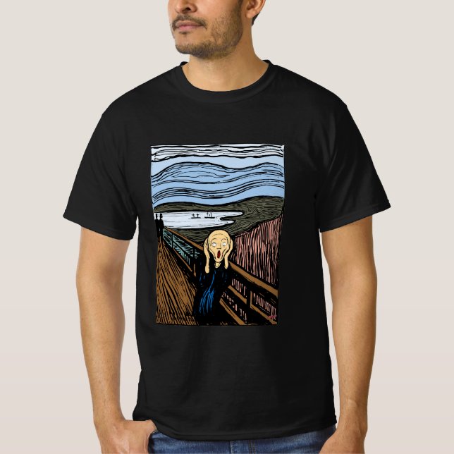 T-shirt Le cri d'Edvard Munch bohomodern black (Devant)