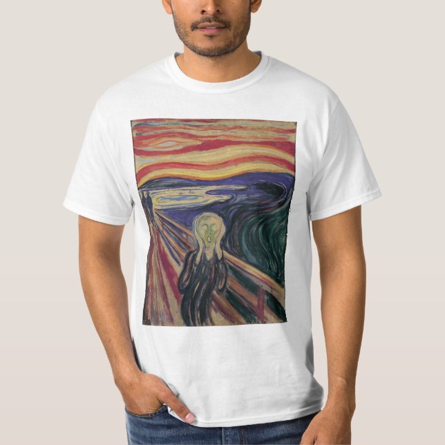 T-shirt Le cri d'Edvard Munch, l'expressionnisme Vintage (Devant)