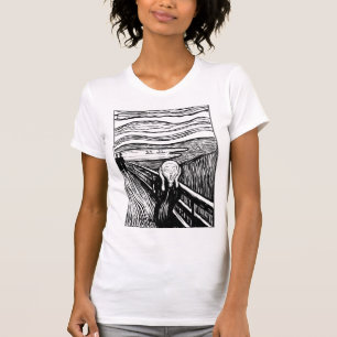 T-shirt Le Cri d'Edvard Munch – Ligne d'art noir