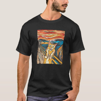 T-shirt Le Cri Photo Munch Cats Mice Parody Hommes Femmes