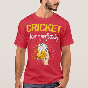 T-shirt Le cricket du jour idéal de la bière