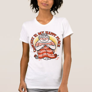 T-shirt Le Crochet Est Mon Endroit Heureux – Grand-mère Jo