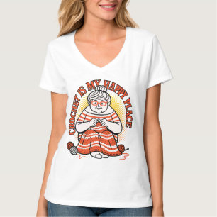 T-shirt Le Crochet Est Mon Endroit Heureux – Grand-mère Jo