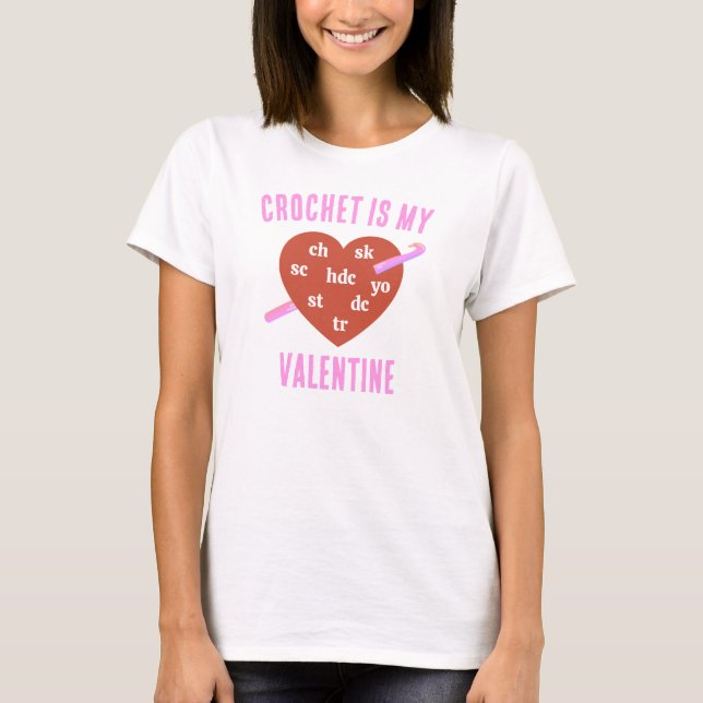 T-SHIRT LE CROCHET EST MON VALENTIN (Devant)