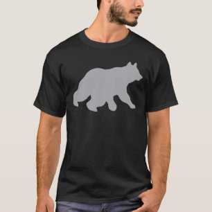 T-shirt Le croisement gris d'ours dépiste chasser le yogi
