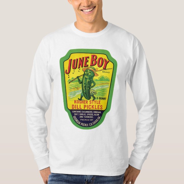 T-shirt Le cru marine l'étiquette de produit alimentaire (Devant)