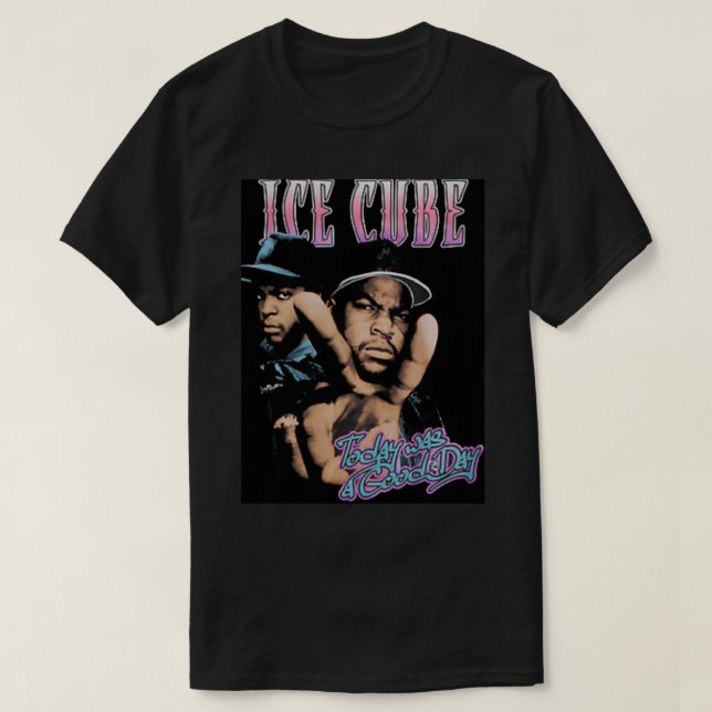 T-shirt Le cube de glace d'aujourd'hui était une bonne jou (Design devant)