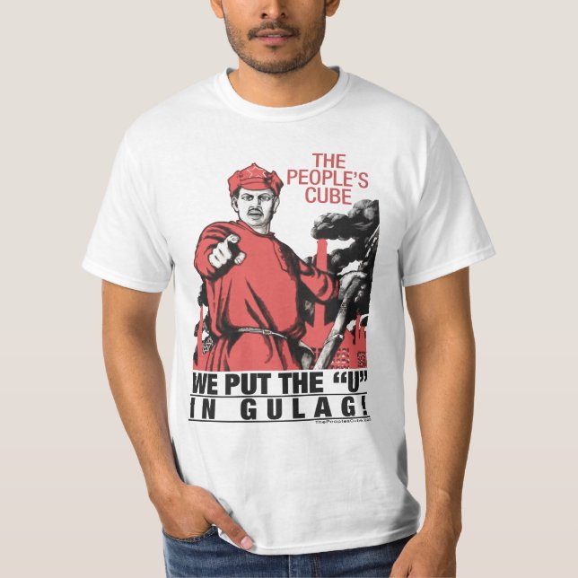 T-shirt Le cube des personnes - nous avons mis U dans le (Devant)
