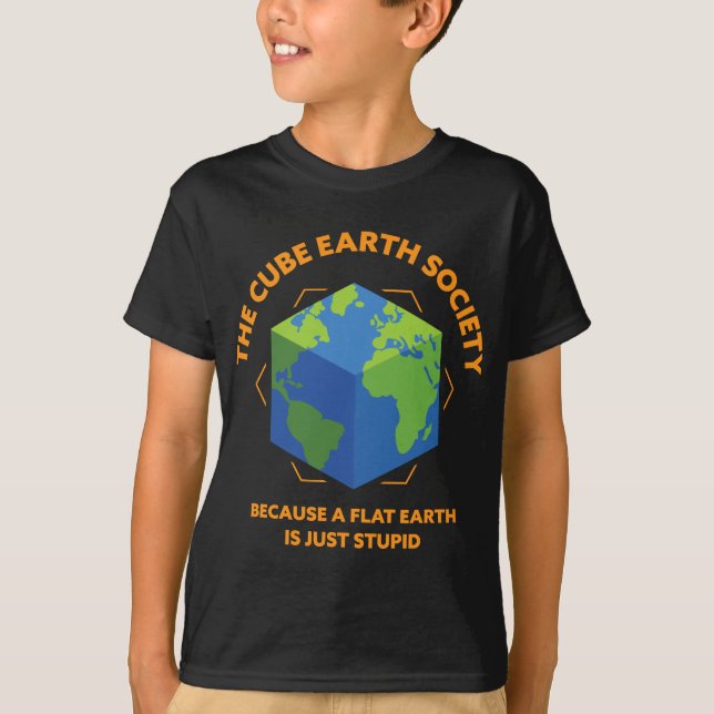 T-shirt Le Cube Société De La Terre Parce Qu'Une Terre Pla (Devant)