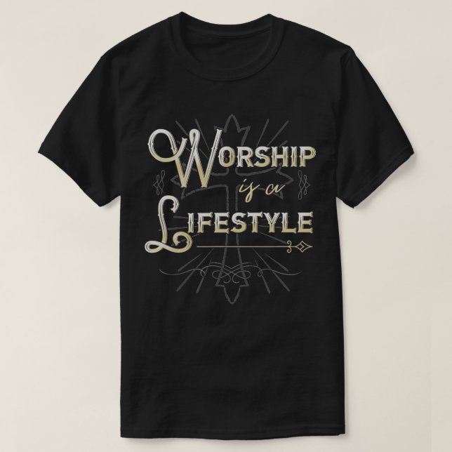 T-shirt Le Culte Est Un Style De Vie (Design devant)