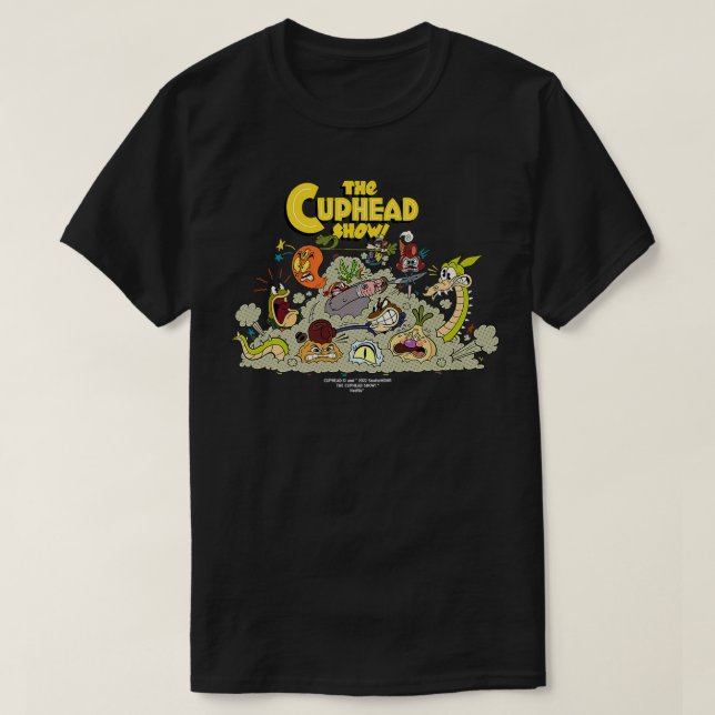 T-shirt Le Cuphead Show ! Boss Fight Graphic Tee Premium (Design devant)