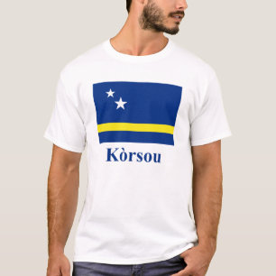 T-shirt Le Curaçao diminuent avec le nom dans Papiamento
