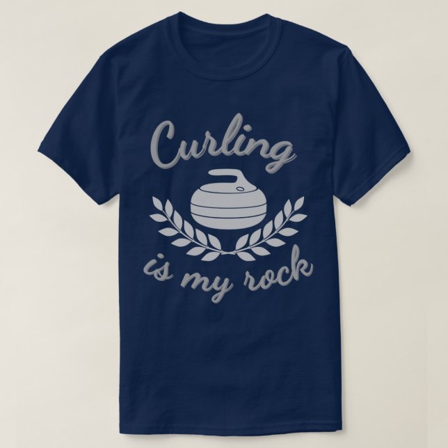 T-shirt Le curling est ma pierre 1 (Design devant)