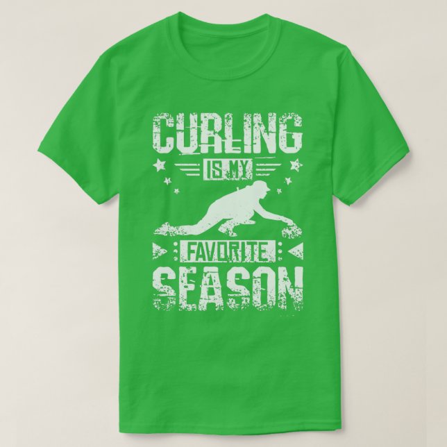 T-shirt Le Curling Est Ma Saison Préférée (Design devant)