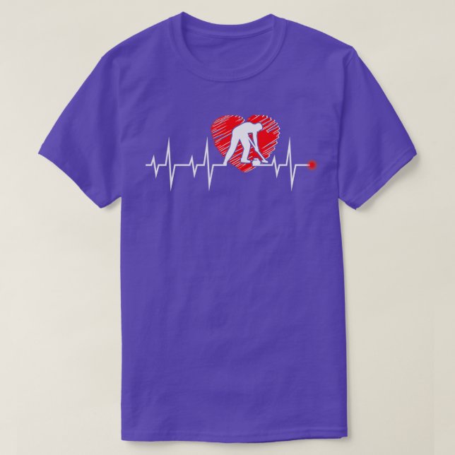 T-shirt Le curling est mon coeur (Design devant)