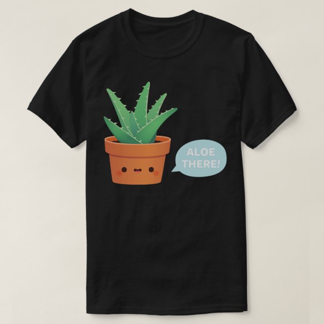 T-shirt Le Cute Aloe Vera Dit Aloe Là-Bas (Design devant)