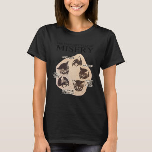 T-shirt Le cycle sans fin de misère chat paresseux