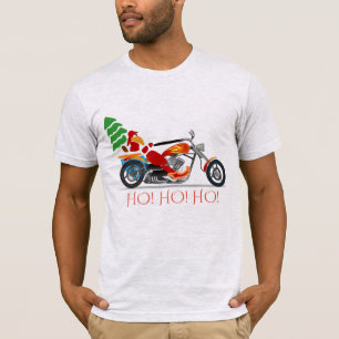 T-shirt Le cycliste Père Noël sur un couperet dit "HO ! HO